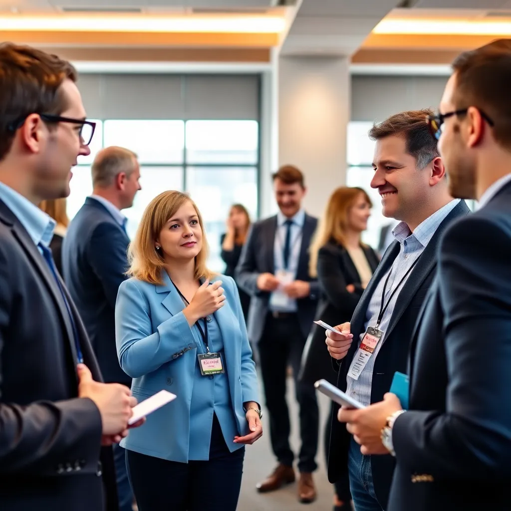 Netwerken op Nederlandse zakelijke bijeenkomst
