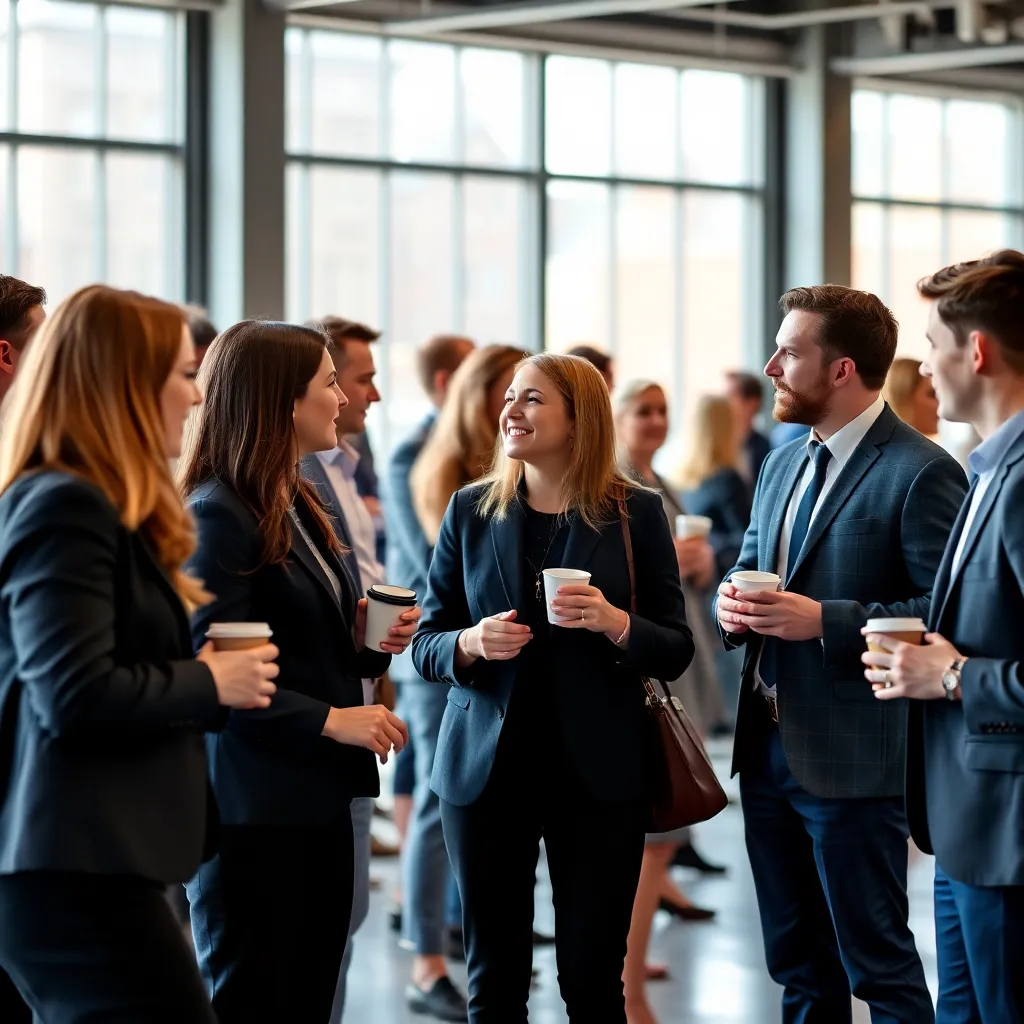 Nederlandse professionals in gesprek tijdens een netwerkbijeenkomst