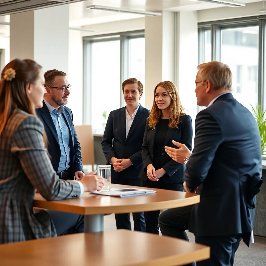 Nederlandse vergadercultuur met diverse professionals in discussie