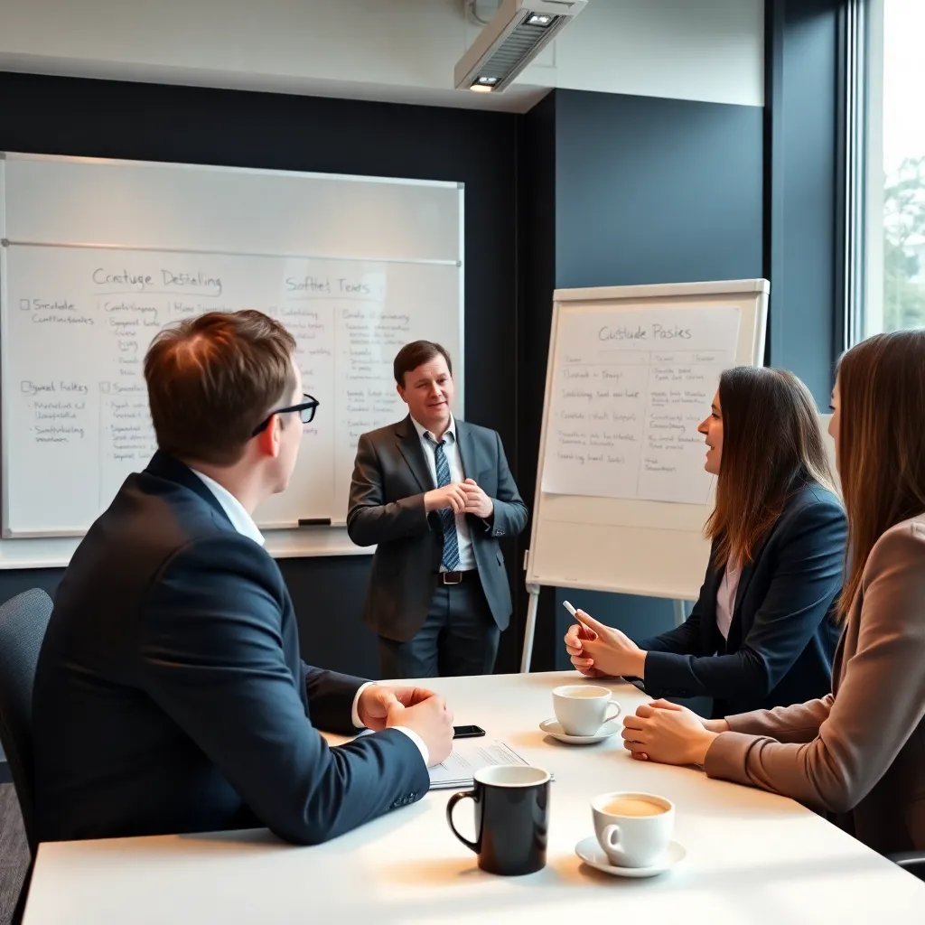 Diverse groep professionals die samenwerken aan een project