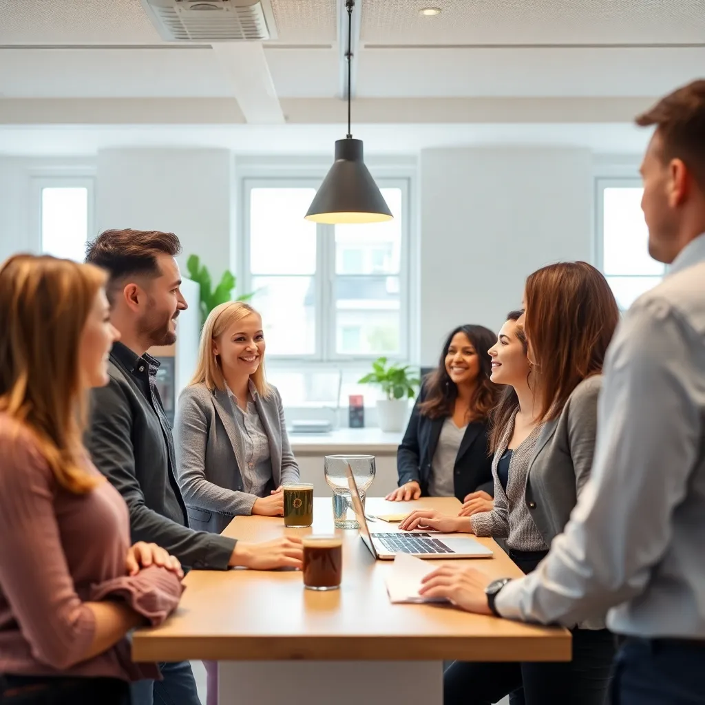 Zakelijke presentatie in Nederlands kantoor